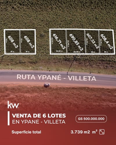 Vendo 6 Lotes - Ruta Ypane - Villeta