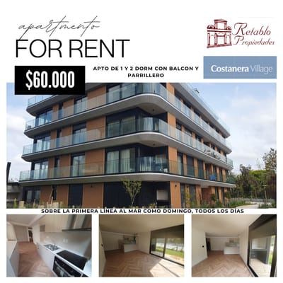 ALQUILER APARTAMENTO DOS DORMITORIOS, BARRA DE CARRASCO