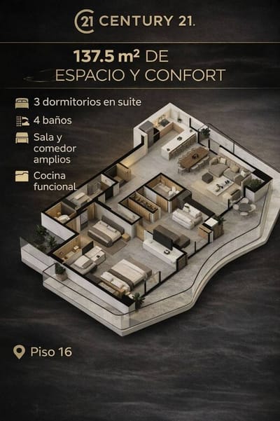 3 DORMITORIOS, EDFICIO IMPERA FOREST 