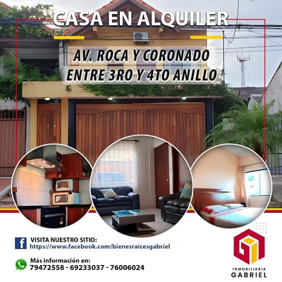 Casa Independiente en Alquiler zona Expocruz