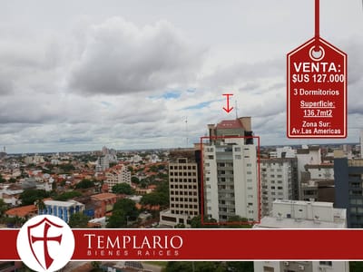 Zona Sur 1er Anillo: Av. Las Americas - Condominio Milan - Amplio Departamento