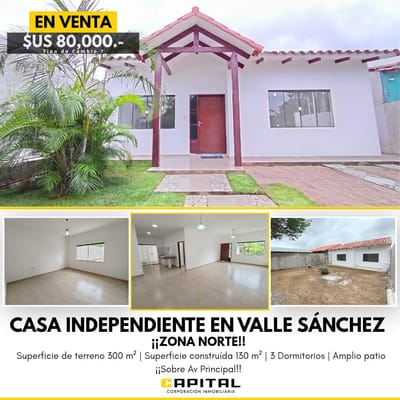 CASA EN VENTA EN VALLE SANCHEZ