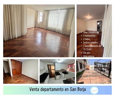 Venta Departamento En San Borja (a 2 Cdras Av San Luis)