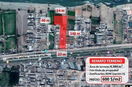 Vendo Terreno en La Carretera Central - Santa Clara - Ate