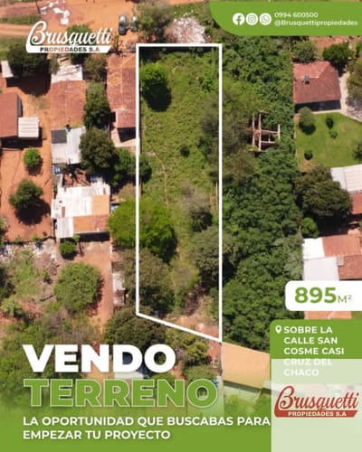 Terreno en venta de 895m2 ubicado en Isla Bogado