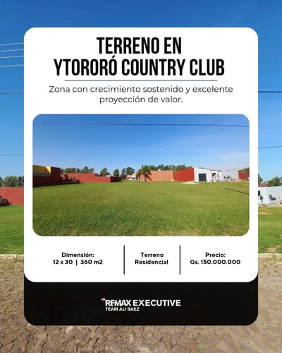 Terreno en Venta – Ytororó Country Club | Ypané