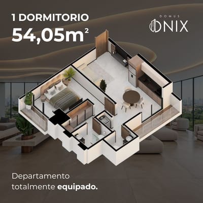 departamento 1 dormitorio preventa domus onix 2028