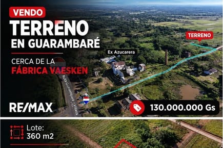 Vendo terreno en Guarambare