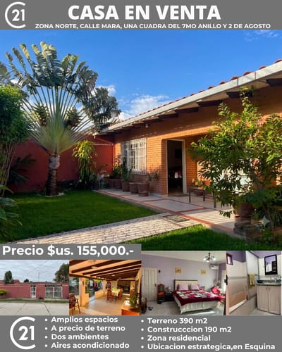 CASA EN VENTA | ZONA NORTE – 7MO ANILLO, 2 DE AGOSTO 