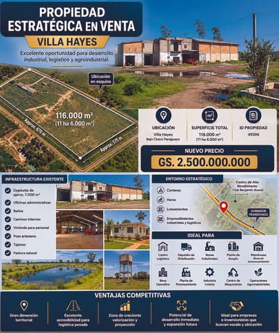 PROPIEDAD ESTRATÉGICA EN VENTA – VILLA HAYES