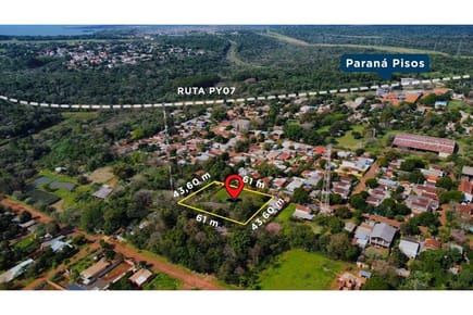 Amplio terreno de 2.659m2 en venta - Hernandarias, Barrio Caacupemi.
