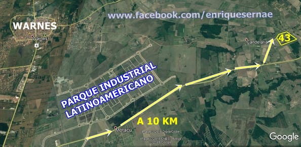 HERMOSA QUINTA 43 HAS.  – PARQUE INDUSTRIAL LATINOAMERICANO WARNES!