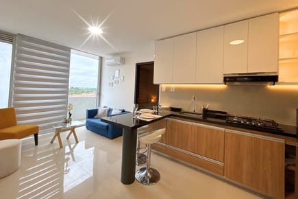 Departamento amoblado de 1 dormitorio en alquiler, edif BERCHATTI 