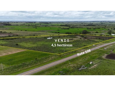VENDE CHACRA 4,5 HECTAREAS - SOBRE RUTA 108 - MIGUES - CANELONES