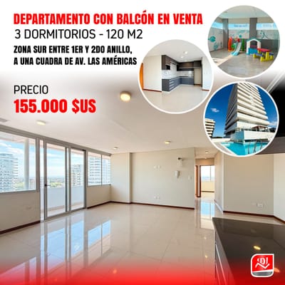DEPARTAMENTO A ESTRENAR DE 3DORMITORIOS CON BALCÓN