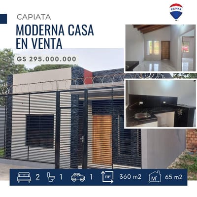 Moderna casa a estrenar en Capiatá, Ruta 1