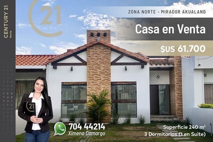 Casa en Zona Norte Mirador de Akualand