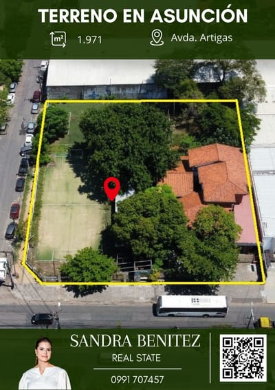 Vendo Terreno Para Desarrollo Sobre Avenida ARTIGAS En Asuncion