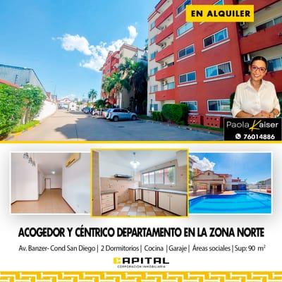 Departamento en planta baja en alquiler, Zona Norte, Santa Cruz