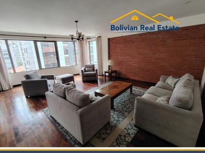 AMPLIO DEPARTAMENTO AMOBLADO EN ALQUILER – CALACOTO