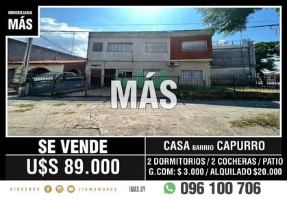 Casa Venta Capurro Montevideo iMas.uy - R *