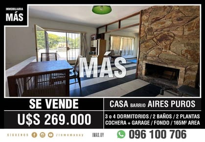 Casa Venta Cochera Aires Puros Montevideo iMas.uy R *