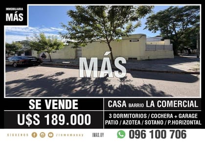 Casa Venta Cochera Reducto Montevideo iMas.uy R