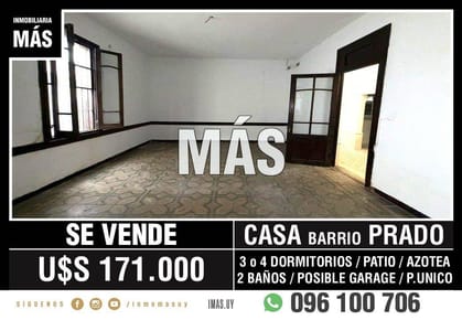 Casa Venta Padrón Único Reducto Montevideo iMas.uy R