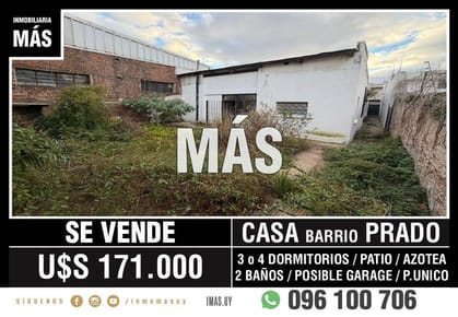 Casa Venta Padrón Único Capurro Montevideo iMas.uy R