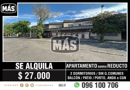 Apartamento Alquiler Reducto Montevideo iMas.uy R *