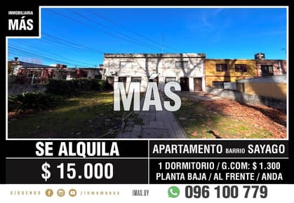 Apartamento Alquiler Sayago Montevideo iMas.uy MC *