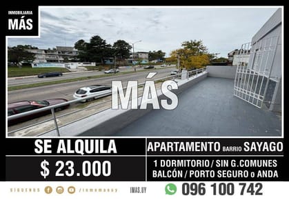 Apartamento Alquiler Sayago Montevideo iMas.uy LM *