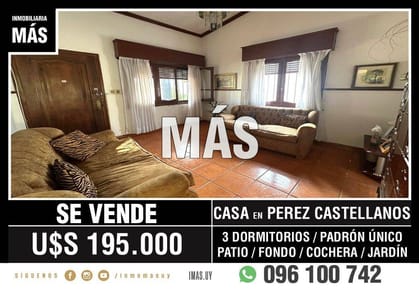 Casa Venta Cochera Padrón Único Montevideo iMas.uy LM