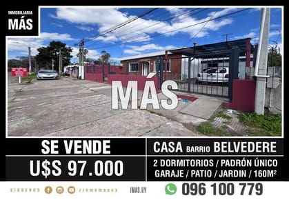 Casa Venta Garage Belvedere Montevideo iMas.uy MC *