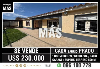 Casa Venta Garage Prado Montevideo iMas.uy MC *