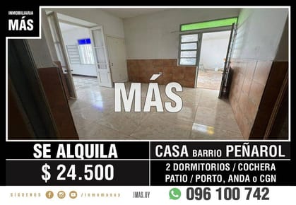 Casa Alquiler Cochera Sayago Montevideo iMas.uy LM