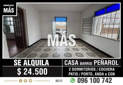 Casa Alquiler Cochera Colón Montevideo iMas.uy LM