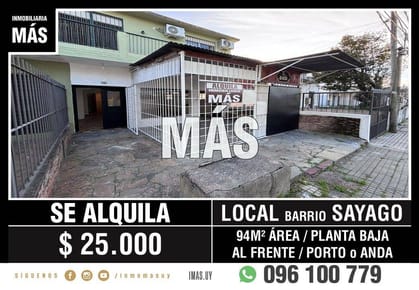 Local Comercial Alquiler Sayago Montevideo iMas.uy MC *