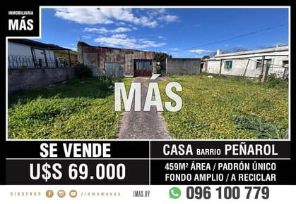 Casa Venta Peñarol Montevideo iMas.uy MC *