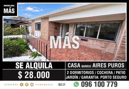 Casa Alquiler Cochera Prado Montevideo iMas.uy MC