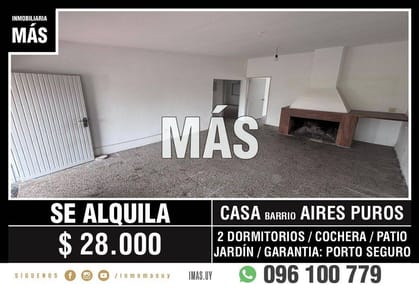 Casa Alquiler Cochera Sayago Montevideo iMas.uy MC