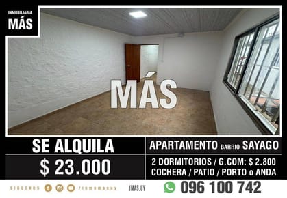 Apartamento Alquiler Sayago Montevideo iMas.uy LM *