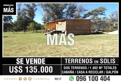 Terreno Venta Galpón Solis Maldonado iMas.uy FM *