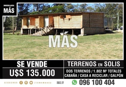 Terreno Venta Galpón Cabaña Maldonado iMas.uy FM