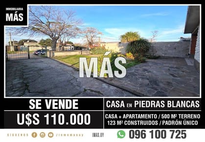 Casa Apartamento Venta Piedras Blancas Montevideo iMas.uy LC *