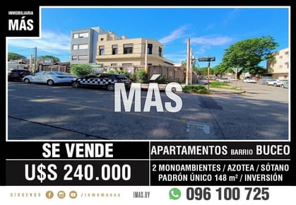 Casa Venta 2 Monoambientes Buceo Montevideo iMas.uy LC *