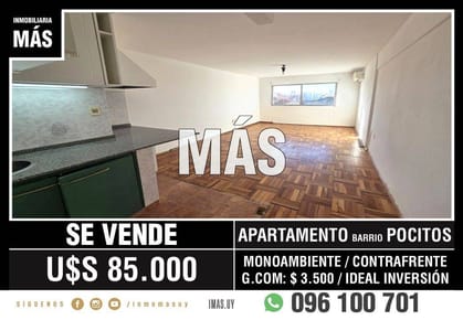 Apartamento Venta Monoambiente Parque Batlle Montevideo iMas.uy L
