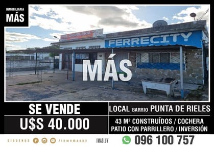 Local Comercial Punta de Rieles Montevideo iMas.uy L *