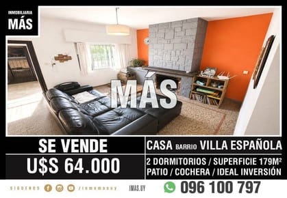 Venta Casa Cochera Unión Montevideo iMas.uy MA
