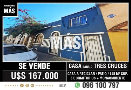Casa Venta Tres Cruces Montevideo iMas.uy MA *